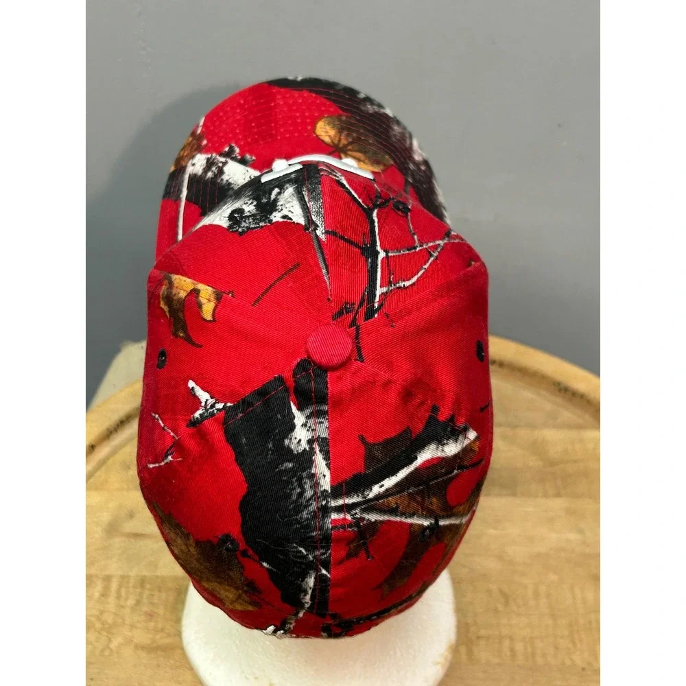 Nebraska Cornhuskers Hat Mens M/L Red  Camo Z-Fit‎ Stretch Baseball Cap